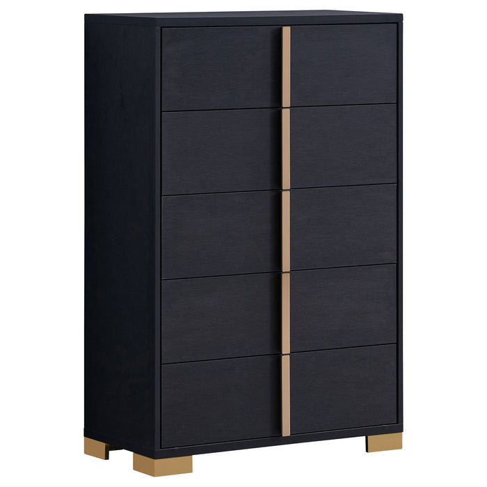 Coaster Marceline 5-drawer Chest Black Default Title