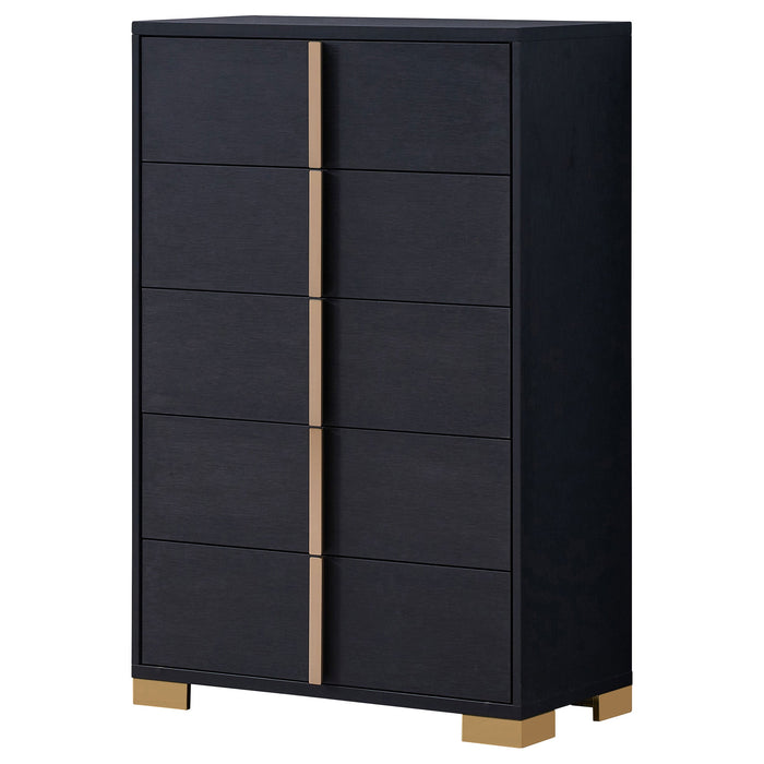 Coaster Marceline 5-drawer Chest Black Default Title