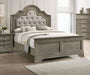 Coaster Manchester Bed with Upholstered Arched Headboard Beige and Wheat Cal King