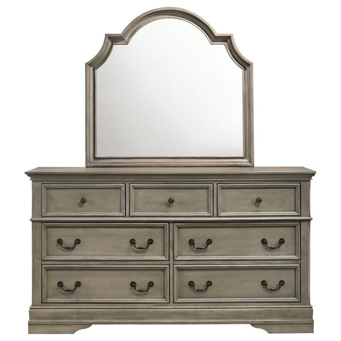 Manchester 7-drawer Dresser with Mirror Wheat Brown