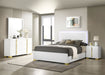 Coaster Marceline Bedroom Set with LED Headboard White Full Set of 4