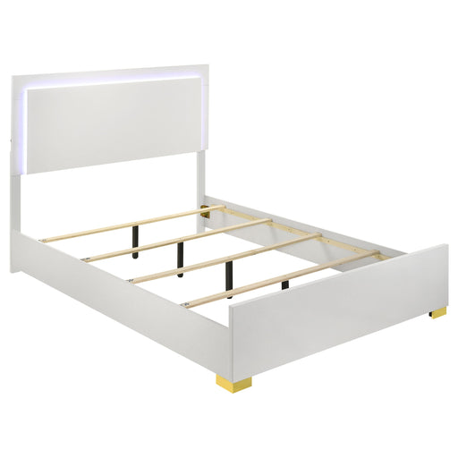 Coaster Marceline Bed with LED Headboard White Eastern King