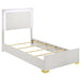 Coaster Marceline Bedroom Set with LED Headboard White Twin Set of 5