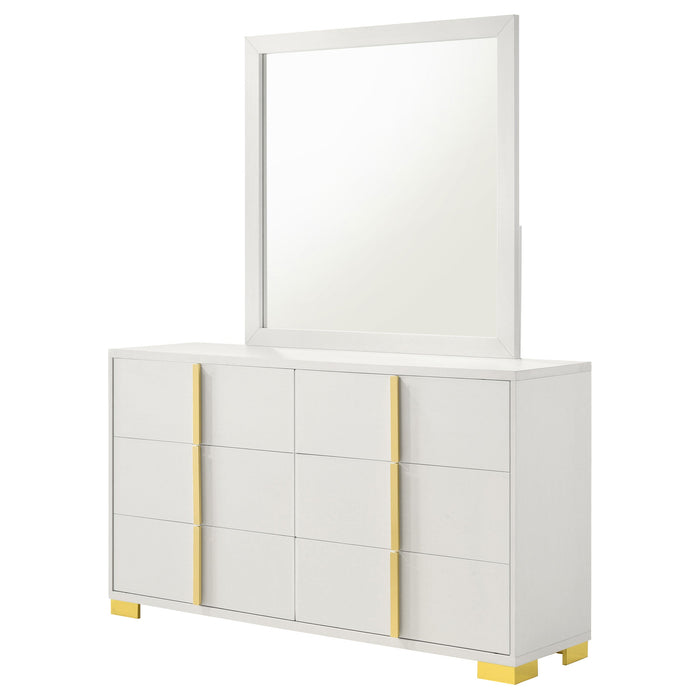 Coaster Marceline 6-drawer Dresser with Mirror White No Mirror