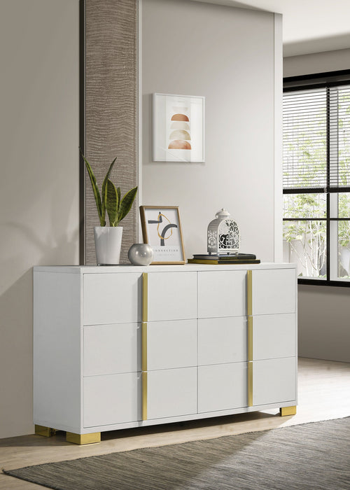 Coaster Marceline 6-drawer Dresser with Mirror White No Mirror