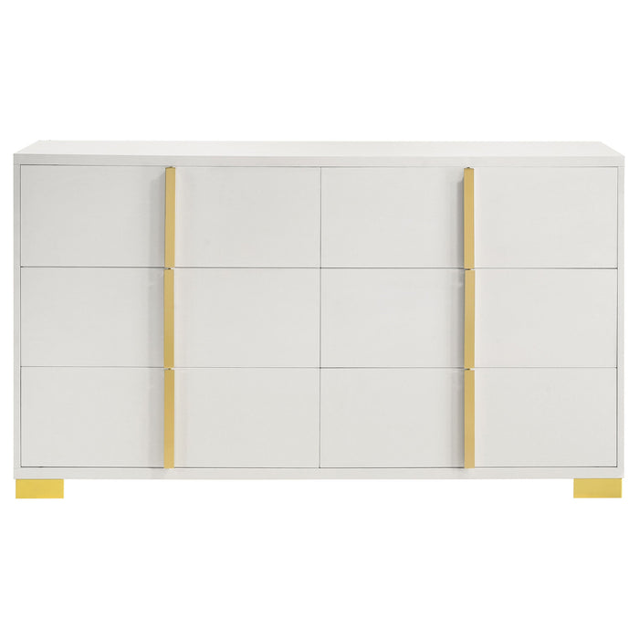 Coaster Marceline 6-drawer Dresser with Mirror White No Mirror