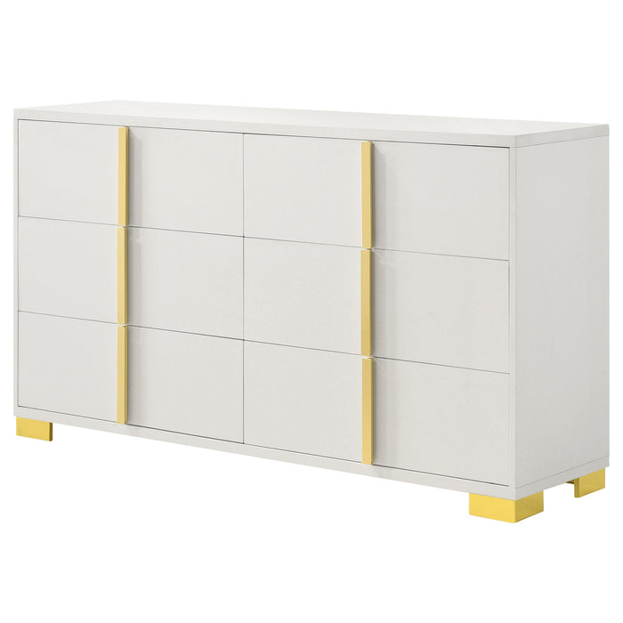 Coaster Marceline 6-drawer Dresser with Mirror White No Mirror