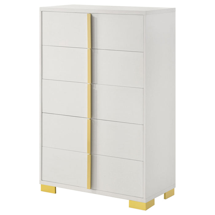 Coaster Marceline 5-drawer Chest White Default Title