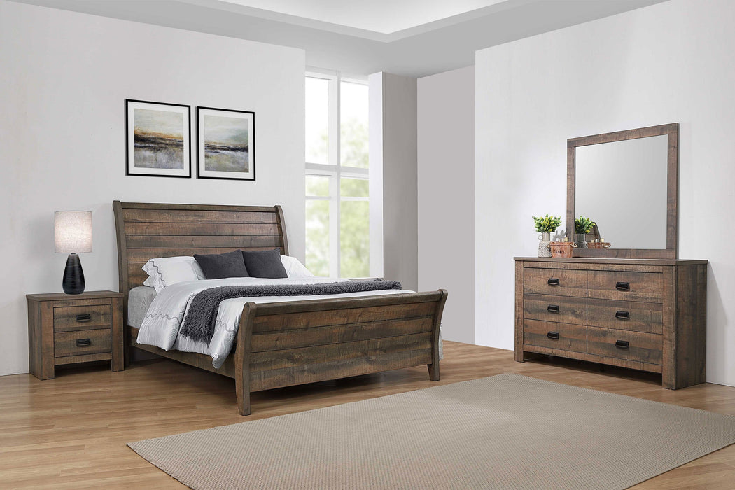 Coaster Frederick Panel Bedroom Set Weathered Oak Cal King Set of 4