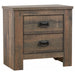 Coaster Frederick 2-drawer Nightstand Weathered Oak Default Title