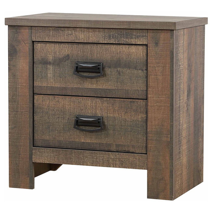 Coaster Frederick 2-drawer Nightstand Weathered Oak Default Title