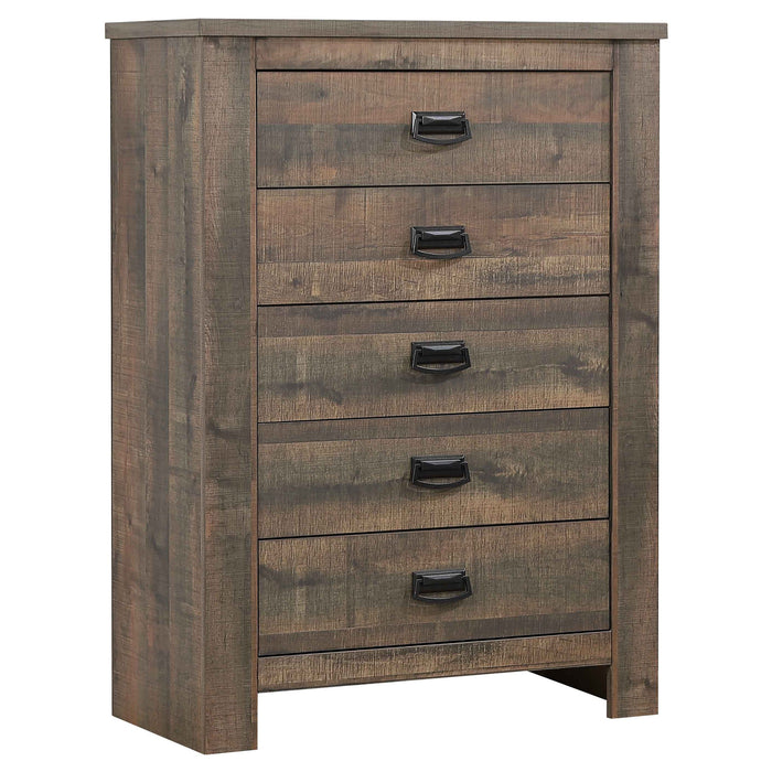 Coaster Frederick 5-drawer Chest Weathered Oak Default Title