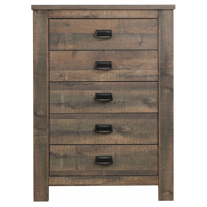 Coaster Frederick 5-drawer Chest Weathered Oak Default Title