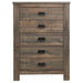 Coaster Frederick 5-drawer Chest Weathered Oak Default Title