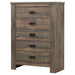 Coaster Frederick 5-drawer Chest Weathered Oak Default Title