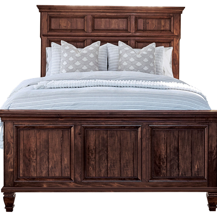 Coaster Avenue Panel Bed Weathered Burnished Brown Cal King