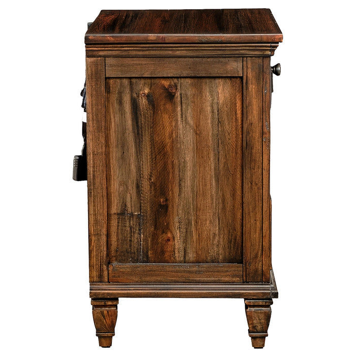 Coaster Avenue 3-drawer Nightstand Weathered Burnished Brown Default Title