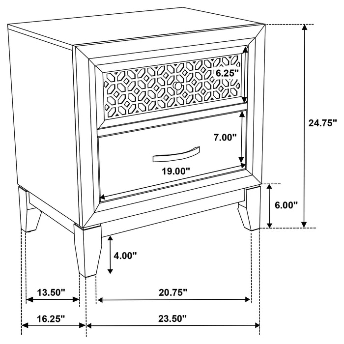 Coaster Valencia 2-drawer Nightstand Light Brown and Black Default Title