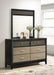 Coaster Valencia 6-drawer Dresser with Mirror Light Brown and Black No Mirror