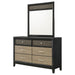 Coaster Valencia 6-drawer Dresser with Mirror Light Brown and Black No Mirror