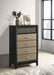 Coaster Valencia 5-drawer Chest Light Brown and Black Default Title