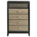 Coaster Valencia 5-drawer Chest Light Brown and Black Default Title