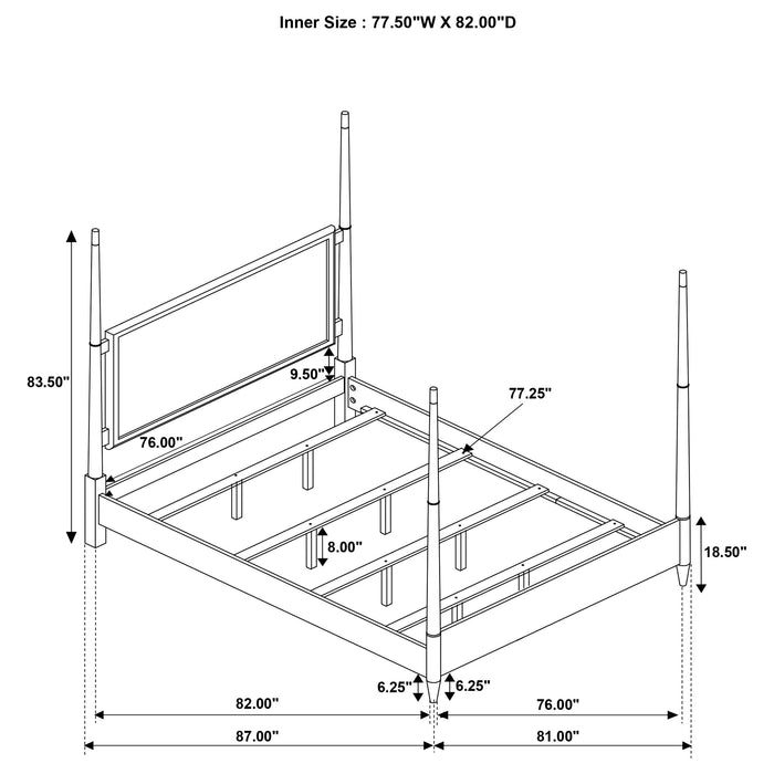 Coaster Emberlyn Poster Bed Brown King