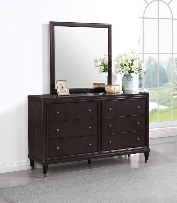 Coaster Emberlyn 6-drawer Bedroom Dresser with Mirror Brown No Mirror