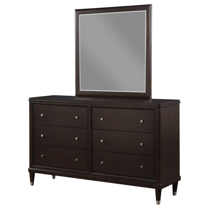 Coaster Emberlyn 6-drawer Bedroom Dresser with Mirror Brown No Mirror