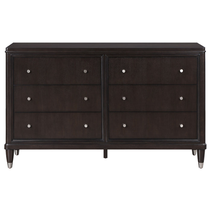 Coaster Emberlyn 6-drawer Bedroom Dresser with Mirror Brown No Mirror