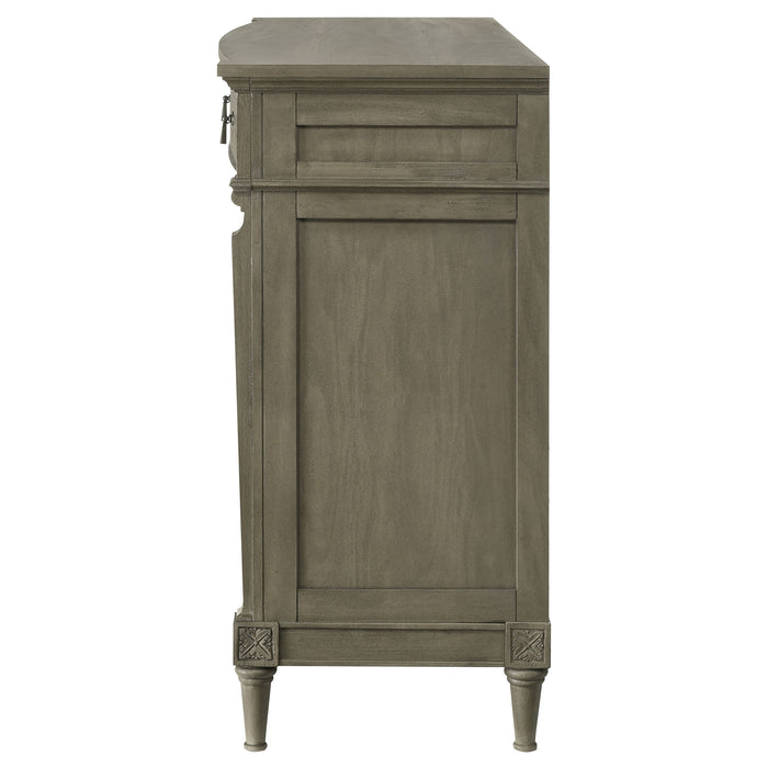 Alderwood 9-drawer Dresser with Mirror French Grey