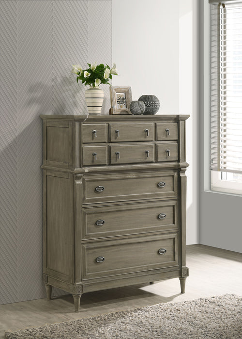 Alderwood 5-drawer Bedroom Chest French Grey