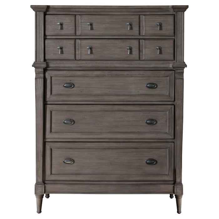 Coaster Alderwood 5-drawer Chest French Grey Default Title