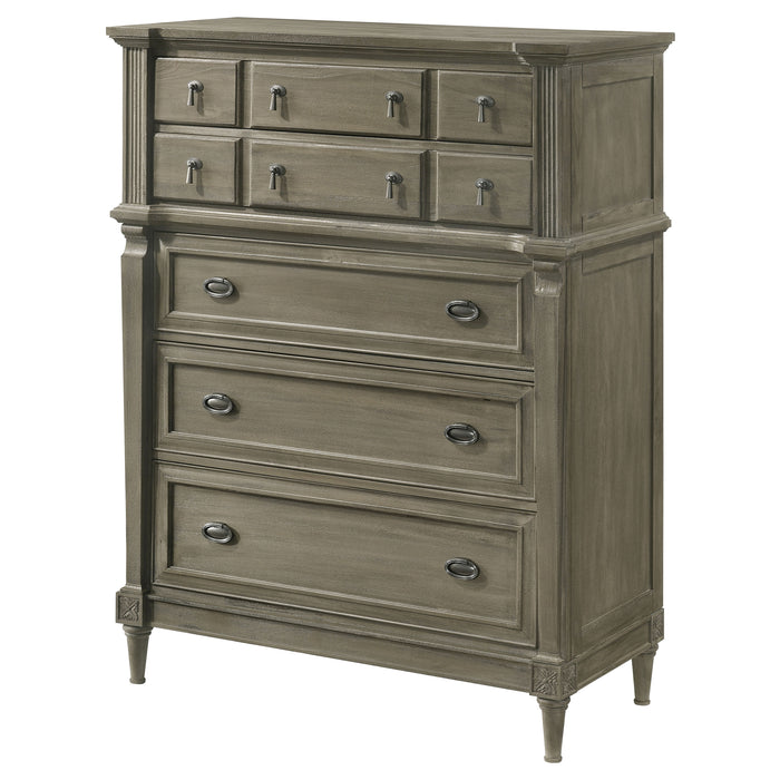 Alderwood 5-drawer Bedroom Chest French Grey