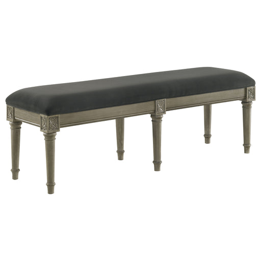 Alderwood Fabric Upholstered Bench French Grey