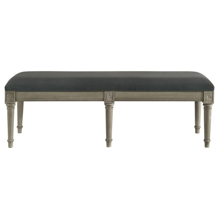 Alderwood Upholstered Bench French Grey