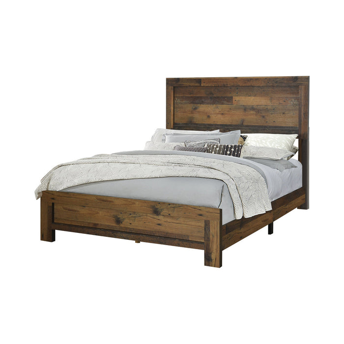 Coaster Sidney Panel Bed Rustic Pine Eastern King