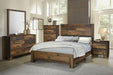 Coaster Sidney Panel Bedroom Set Rustic Pine Queen Set of 4