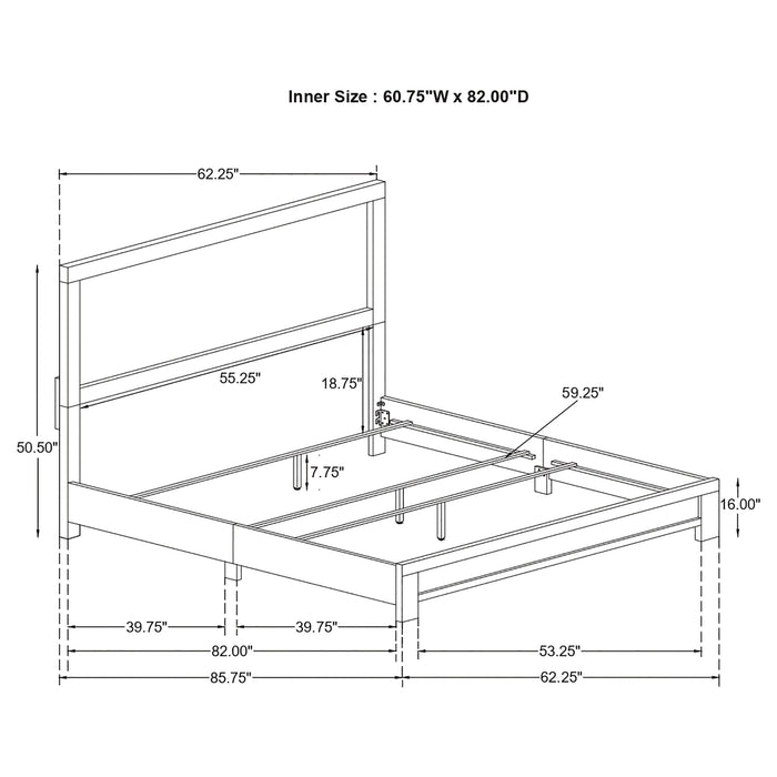 Coaster Sidney Panel Bed Rustic Pine Twin