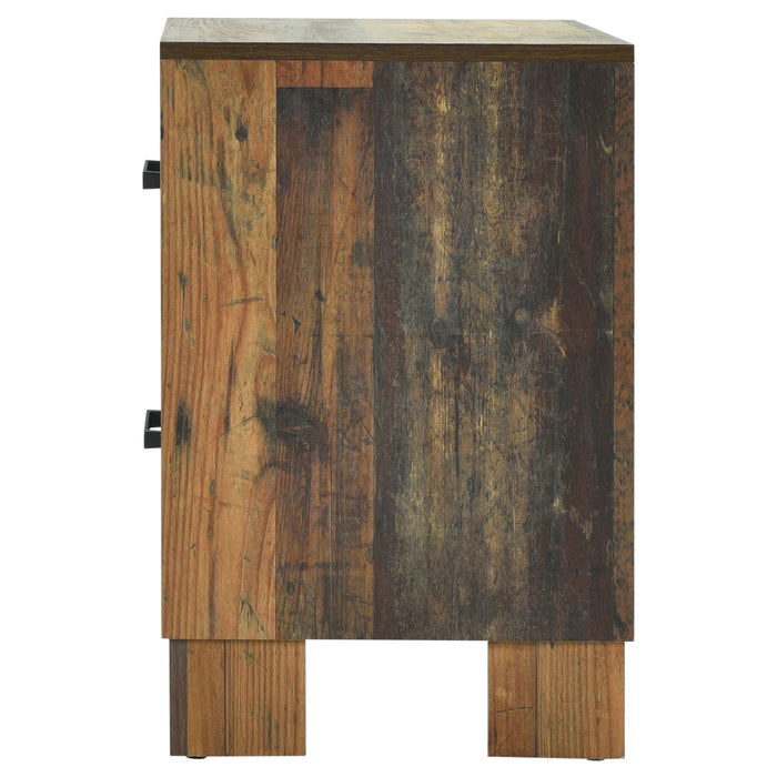 Sidney 2-drawer Nightstand Rustic Pine