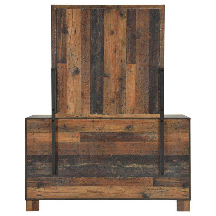 Sidney 6-drawer Dresser with Mirror Rustic Pine