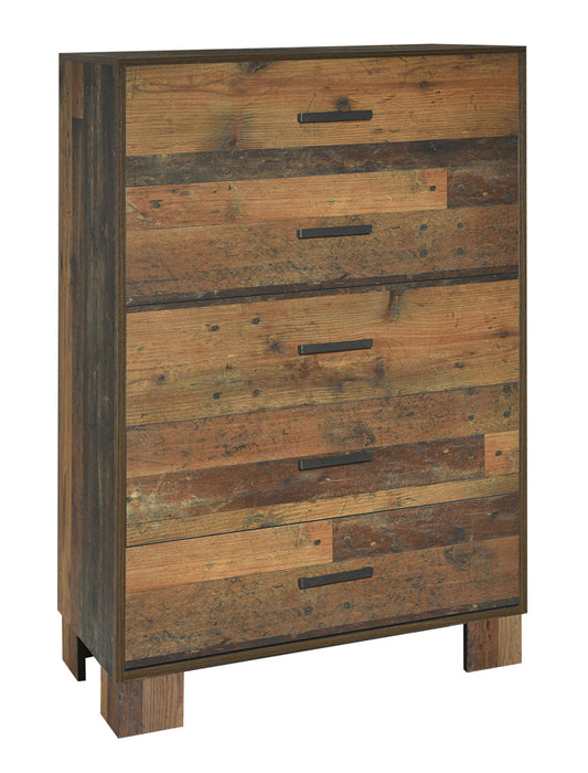 Coaster Sidney 5-drawer Chest Rustic Pine Default Title