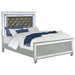 Coaster Gunnison Panel Bed with LED Lighting Silver Metallic Cal King