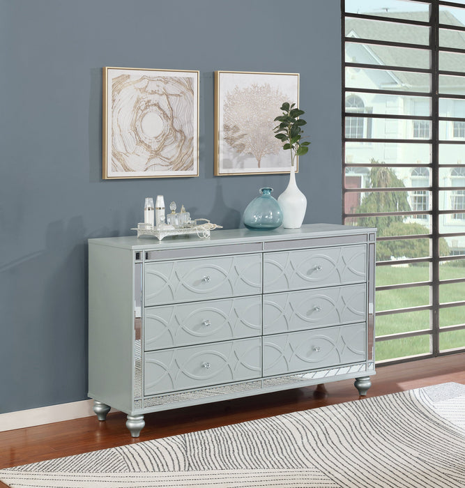 Coaster Gunnison 6-drawer Dresser Silver Metallic Default Title