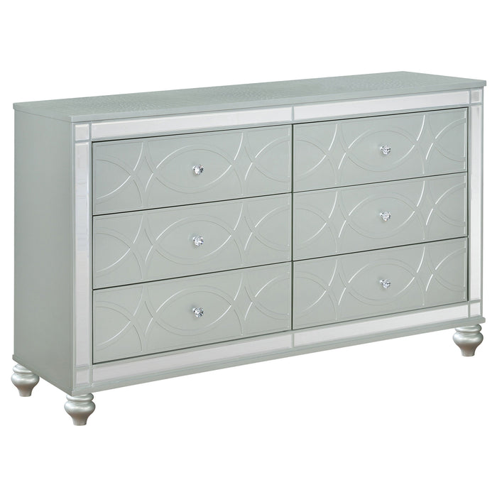 Coaster Gunnison 6-drawer Dresser Silver Metallic Default Title