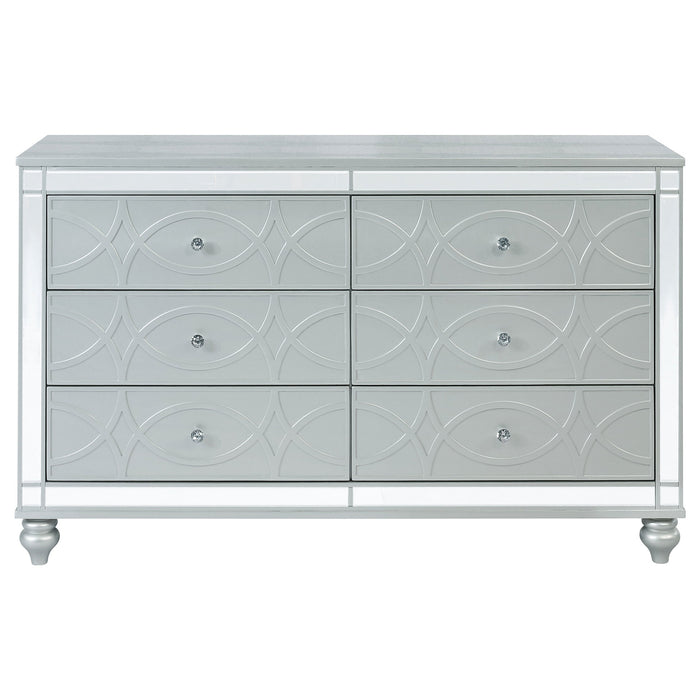 Coaster Gunnison 6-drawer Dresser Silver Metallic Default Title