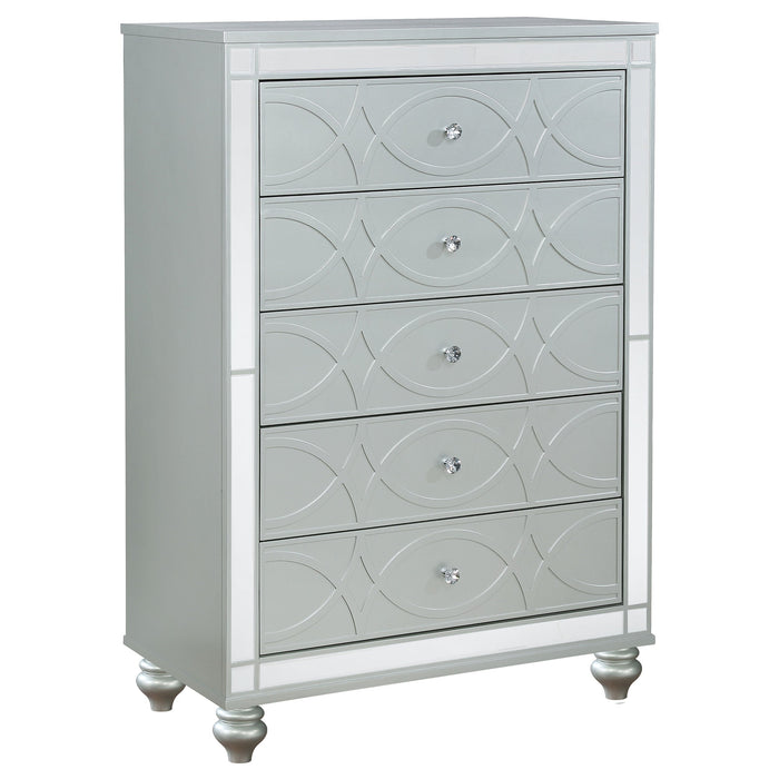 Coaster Gunnison 5-drawer Chest Silver Metallic Default Title