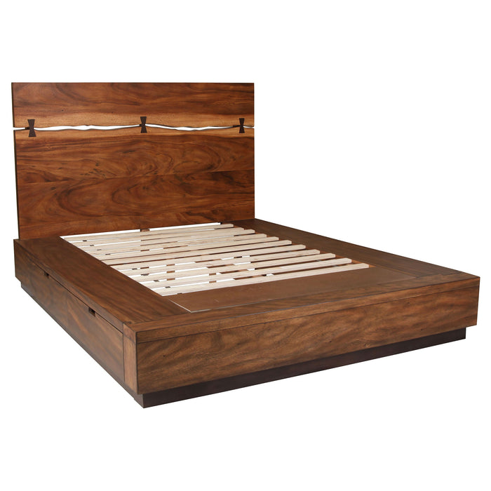 Coaster Winslow Storage Bed Smokey Walnut and Coffee Bean Queen