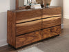 Coaster Winslow 6-drawer Dresser with Mirror Smokey Walnut and Coffee Bean No Mirror