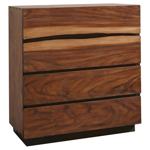 Coaster Winslow 4-drawer Chest Smokey Walnut and Coffee Bean Default Title